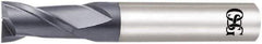OSG - 3.4mm, 5.1mm LOC, 6mm Shank Diam, 45mm OAL, 2 Flute, Solid Carbide Square End Mill - Single End, WXL Finish, Spiral Flute, 30° Helix, Centercutting, Right Hand Cut, Right Hand Flute, Series 3720 - Exact Tool & Supply