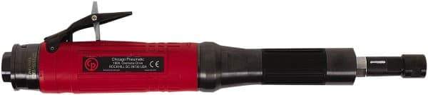 Chicago Pneumatic - 1/4" Collet, Straight Handle, Air Extended Length Die Grinder - 19,000 RPM, Rear Exhaust, 31.8 CFM, 0.8 hp, 90 psi, 9.5mm Inlet - Exact Tool & Supply