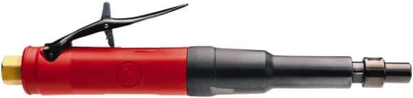 Chicago Pneumatic - 1/4" Collet, Straight Handle, Air Angle Die Grinder - 31,000 RPM, Rear Exhaust, 19.9 CFM, 0.5 hp, 90 psi, 6.35mm Inlet - Exact Tool & Supply