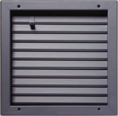 National Guard Products - 25" Wide x 25" High, Solid Steel Fire Rated Louver - 24" Opening Width, 24" Opening Height - Exact Tool & Supply