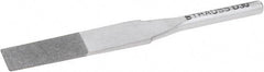 Strauss - 2.244" OAL Very Fine Flat Needle Diamond File - 0.238" Wide x 0.118" Thick, 0.59 LOC, Gray, 30 Grit - Exact Tool & Supply