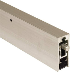 National Guard Products - 0.6667" Back Strip Brush Width, Aluminum Automatic Door Bottom Sweep - 1" Bristle Length, Neoprene, 2" OAL, 2" High, Anodized Alum Coated - Exact Tool & Supply