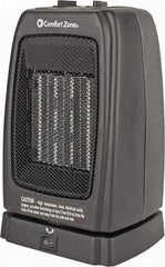 Comfort Zone - 5,120 Max BTU Rating, Ceramic Heater - 12.5 Amps, 120 Volts - Exact Tool & Supply