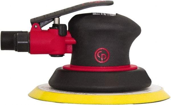 Chicago Pneumatic - 12,000 OPM, 8 CFM Air Consumption, Palm Air Orbital Sander - Round Pad, 1/4" Inlet - Exact Tool & Supply