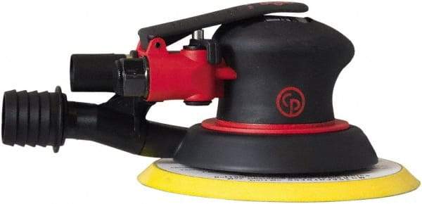 Chicago Pneumatic - 12,000 OPM, 8 CFM Air Consumption, Palm Air Orbital Sander - Round Pad, 1/4" Inlet - Exact Tool & Supply