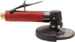 Chicago Pneumatic - 3" Wheel Diam, 18,000 RPM, Pneumatic Angle & Disc Grinder - 3/8-24 Spindle, 19.3 CFM, Rear Exhaust - Exact Tool & Supply