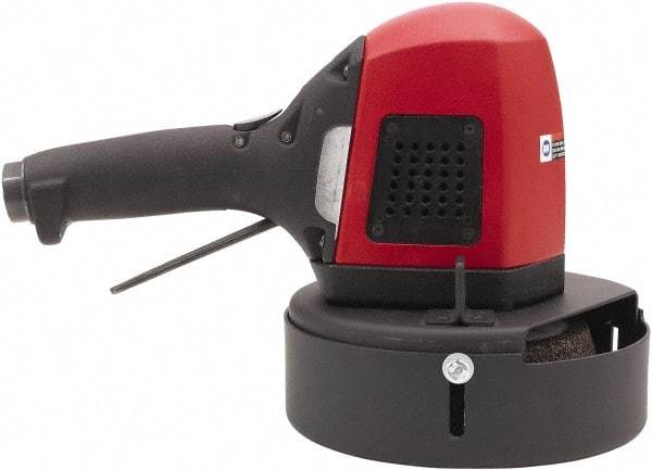 Chicago Pneumatic - 6" Wheel Diam, 6,000 RPM, Pneumatic Angle & Disc Grinder - 5/8-11 Spindle, 91 CFM, Side Exhaust - Exact Tool & Supply