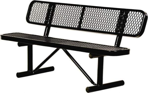 Vestil - 6' Long x 20" Wide, Steel Bench Seat - Exact Tool & Supply
