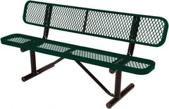 Vestil - 6' Long x 20" Wide, Steel Bench Seat - Exact Tool & Supply
