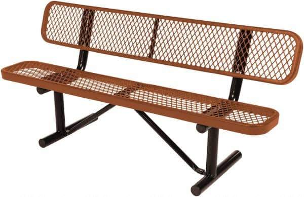 Vestil - 6' Long x 20" Wide, Steel Bench Seat - Exact Tool & Supply