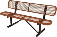 Vestil - 6' Long x 20" Wide, Steel Bench Seat - Exact Tool & Supply