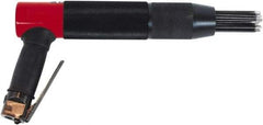Chicago Pneumatic - 2,200 BPM, 1.12" Bore Diam, Pneumatic Inline Needle Scaler - 7" Needle Length, 2.13 CFM, 90 psi, 1/4 NPT Inlet - Exact Tool & Supply