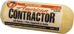 Wooster Brush - 1-1/4" Nap, 9" Wide Paint Roller - Extra-Rough Texture, Synthetic Knit - Exact Tool & Supply
