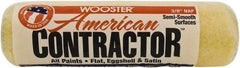 Wooster Brush - 3/8" Nap, 9" Wide Paint Roller - Medium Texture, Synthetic Knit - Exact Tool & Supply