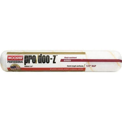 Wooster Brush - 1/2" Nap, 14" Wide Paint Roller - Semi-Rough Texture, Woven - Exact Tool & Supply