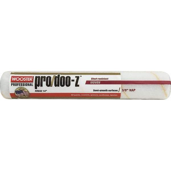 Wooster Brush - 3/8" Nap, 14" Wide Paint Roller - Medium Texture, Woven - Exact Tool & Supply