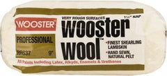 Wooster Brush - 1-1/2" Nap, 9" Wide Paint Roller - Extra-Rough Texture, Lambswool - Exact Tool & Supply