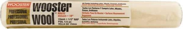 Wooster Brush - 1/2" Nap, 18" Wide Paint Roller - Semi-Rough Texture, Lambswool - Exact Tool & Supply