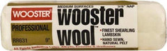 Wooster Brush - 3/8" Nap, 9" Wide Paint Roller - Medium Texture, Lambswool - Exact Tool & Supply