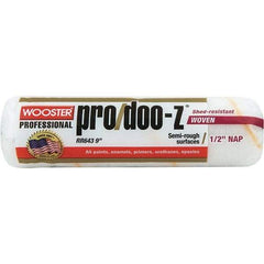 Wooster Brush - 1/2" Nap, 9" Wide Paint Roller - Semi-Rough Texture, Woven - Exact Tool & Supply