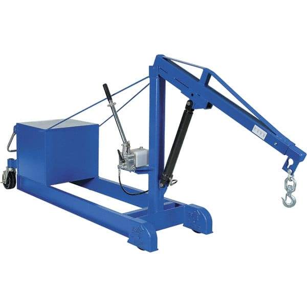 Vestil - 2,000 Lb Load Capacity, Steel Counter Balanced Floor Crane - 5' 17/64" Span - Exact Tool & Supply
