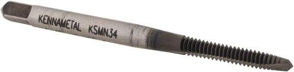 Kennametal - #4-40, 2 Flute, TiN/CrC/C Finish, Vanadium High Speed Steel Spiral Point Tap - Plug Chamfer, Right Hand Thread, 1-7/8" OAL, 13mm Thread Length, 3.58mm Shank Diam, 2B/3B Class of Fit, Series GOtap - Exact Tool & Supply