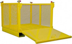 Machining & Welding - 48" Long x 48" Wide x 28" High Steel Basket-Style Bulk Container - 2,500 Lb. Load Capacity - Exact Tool & Supply