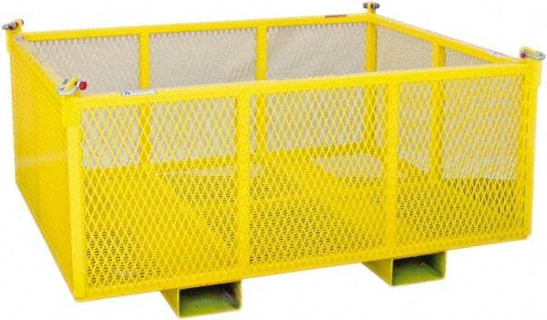Machining & Welding - 36" Long x 36" Wide x 24" High Steel Basket-Style Bulk Container - 2,500 Lb. Load Capacity - Exact Tool & Supply