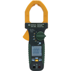 Greenlee - Clamp Meters; Clamp Meter Type: Voltage ; Measures: Capacitance; Current; Frequency; Resistance; Voltage ; Jaw Style: Clamp On ; Jaw Capacity (Decimal Inch): 2.0000 ; CAT Rating: CAT III; CAT IV ; Maximum DC Voltage: 1000 - Exact Tool & Supply