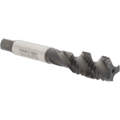Kennametal - 1/2-13 3 Flute 3B Modified Bottoming Spiral Flute Tap - Vanadium High Speed Steel, TiN/CrC/C Finish, 3-3/8" OAL, Right Hand Flute, Right Hand Thread, H3, Series GOtap\xAE - Exact Tool & Supply