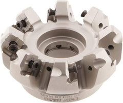 Iscar - 3" Cut Diam, 1" Arbor Hole, 0.276" Max Depth of Cut, 45° Indexable Chamfer & Angle Face Mill - 8 Inserts, S845 SX.U 16.. Insert, Right Hand Cut, 8 Flutes, Through Coolant, Series Helido - Exact Tool & Supply
