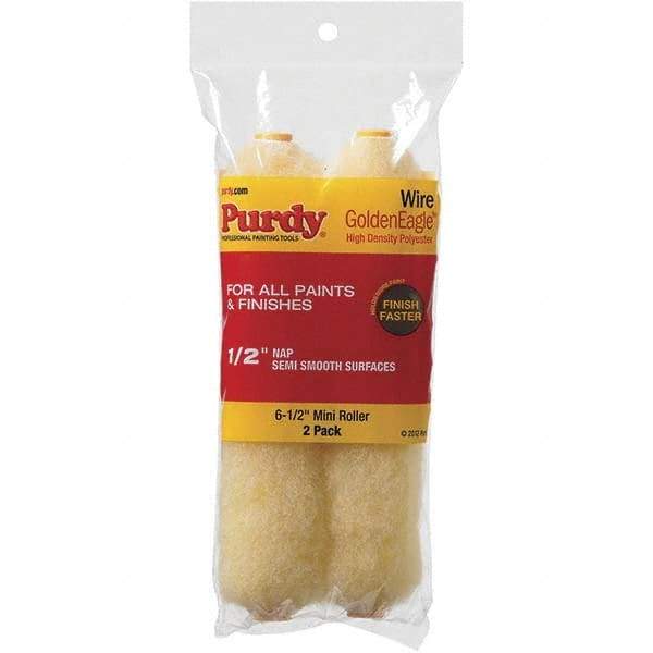 Purdy - 1/2" Nap, 6-1/2" Wide Paint Roller Cover - Semi-Smooth Texture, High Density Polyester - Exact Tool & Supply