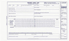 REDIFORM - 31 Sheet, 9 x 11", Driver\x92s Daily Log - Blue & White - Exact Tool & Supply