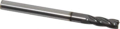 Value Collection - 1/8", 3/8" LOC, 1/8" Shank Diam, 1-1/2" OAL, 4 Flute, Solid Carbide Square End Mill - Single End, Diamond-Like Carbon (DLC) Finish, Spiral Flute, Centercutting, Right Hand Cut, Right Hand Flute - Exact Tool & Supply