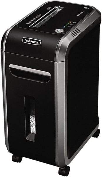 FELLOWES - 5/32 x 1-1/2" Strip, Manual 18 Sheet Cross Cut Paper Shredder - 17.7" Long x 11-7/16" Wide x 25" High, Level 4 Security, 9 Gal Wastebasket - Exact Tool & Supply
