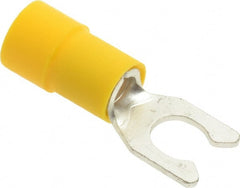 Thomas & Betts - #10 Stud, 12 to 10 AWG Compatible, Partially Insulated, Crimp Connection, Locking Fork Terminal - Exact Tool & Supply