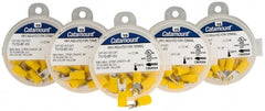 Thomas & Betts - #6 Stud, 12 to 10 AWG Compatible, Partially Insulated, Crimp Connection, Standard Fork Terminal - Exact Tool & Supply