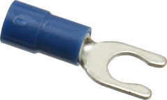 Thomas & Betts - #10 Stud, 16 to 14 AWG Compatible, Partially Insulated, Crimp Connection, Locking Fork Terminal - Exact Tool & Supply