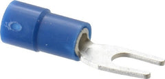Thomas & Betts - #6 Stud, 16 to 14 AWG Compatible, Partially Insulated, Crimp Connection, Standard Fork Terminal - Exact Tool & Supply