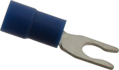 Thomas & Betts - #6 Stud, 16 to 14 AWG Compatible, Partially Insulated, Crimp Connection, Locking Fork Terminal - Exact Tool & Supply