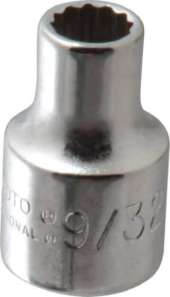 Proto - 9/32", 3/8" Drive, Standard Hand Socket - 12 Points, 1-5/16" OAL, Alloy Steel, Chrome Finish - Exact Tool & Supply