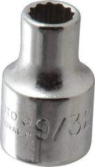 Proto - 9/32", 3/8" Drive, Standard Hand Socket - 12 Points, 1-5/16" OAL, Alloy Steel, Chrome Finish - Exact Tool & Supply