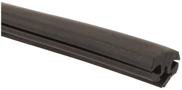 TRIM-LOK - 1.09 Wide x 25 Ft. Long, EPDM Rubber Locking Gasket - 1/4 Inch Panel Thickness, 1/4 Inch Window Panel Thickness - Exact Tool & Supply