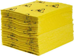 Brady SPC Sorbents - 30 Gal Capacity per Package, Chemical/Hazmat Mat - 19" Long x 15" Wide, Yellow, Polypropylene - Exact Tool & Supply