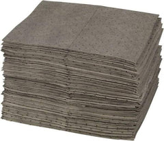 Brady SPC Sorbents - 25 Gal Capacity per Package, Universal Pad - 19" Long x 15" Wide, Gray, Polypropylene - Exact Tool & Supply