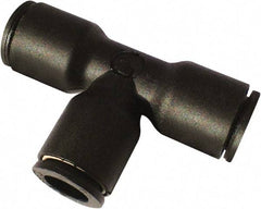 Legris - 1/2 x 1/4" Outside Diam, Nylon Push-to-Connect Tube Union Tee - 290 Max psi - Exact Tool & Supply