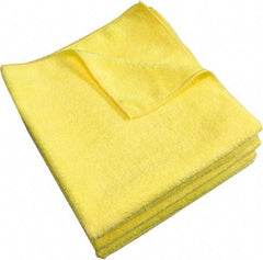 PRO-SOURCE - Reusable Microfiber Wipes - 14" x 14" Sheet Size, Yellow - Exact Tool & Supply