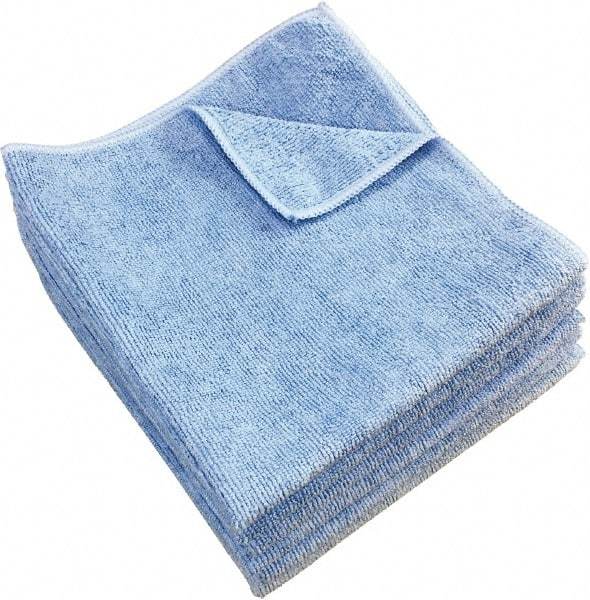PRO-SOURCE - Reusable Microfiber Wipes - 14" x 14" Sheet Size, Blue - Exact Tool & Supply