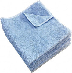 PRO-SOURCE - Reusable Microfiber Wipes - 14" x 14" Sheet Size, Blue - Exact Tool & Supply