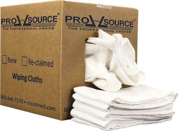 PRO-SOURCE - 25 Inch Long x 16 Inch Wide Virgin Cotton Surgical Towels - White, Huck Toweling, Lint Free, 5 Lbs. at 4 to 6 per Pound, Box - Exact Tool & Supply